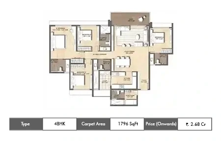 4 BHK 1796 SqFt
